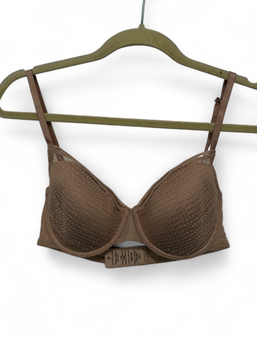 ThirdLove Tan Modern Mesh Demi Bra